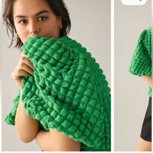 EUC Eri + Ali textured puff sleeve xxs